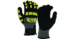 Pyramex Gl610Cx3 Nitrile Palm, Tpr, Ansi A6 Cut/Impact Gloves, Hook & Loop Closure, Size 3X-Large