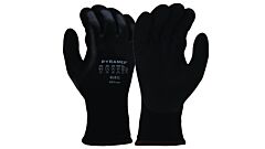 Pyramex Gl611S 3/4 Dip Sandy Nitrile Palm, Fleece Liner, Winter Ansi A2 Cut Resistant Gloves, Size Small