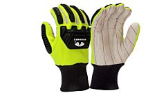 Pyramex Gl808M Corded Cotton A2 Cut Level 2 Impact Gloves, Tpr, Size Medium
