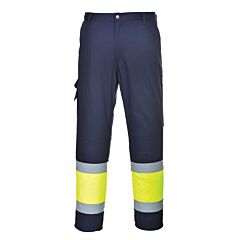 Portwest E049 Hi-Vis Two-Tone Pants, Yellow/Navy