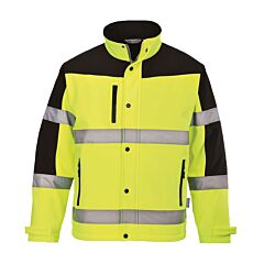 Portwest Us429 Two-Tone Softshell Jacket (3L), Class 3, Yellow/Black