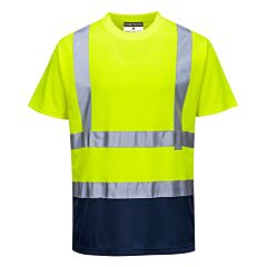 Portwest S378 Two-Tone T-Shirt, Class 2, Yellow/Navy