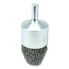 Weiler 10309 Crimped Wire End Brush, Steel, 1 In Dia, 0.0104 In Wire, 22000 Rpm