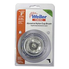 Weiler 36453 Vortec Pro® Knot Wire Cup Brush, 3 In Dia, 0.047 In Wire, Blue