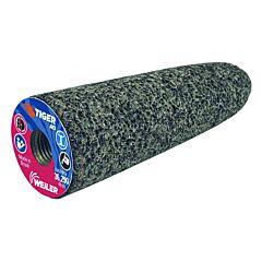 Weiler 68300 Type 16 Round Tip Grinding Cone, 1 In Dia, 24 Grit, 3/8 In To 24 Arbor, Aluminum Oxide