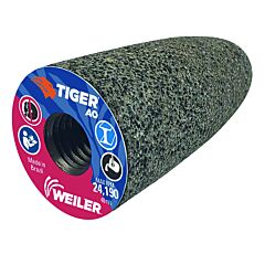 Weiler 68303 Type 16 Round Tip Grinding Cone, 1-1/2 In Dia, 24 Grit, 5/8 In To 11 Arbor, Aluminum Oxide
