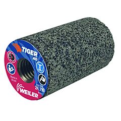 Weiler 68319 Type 18 Flat Tip Grinding Plug, 1-1/2 In Dia, 24 Grit, 5/8 In To 11 Arbor, Aluminum Oxide