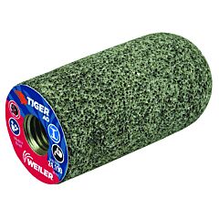 Weiler 68327 Type 18R Round Tip Grinding Plug, 1-1/2 In Dia, 24 Grit, 5/8 In To 11 Arbor, Aluminum Oxide