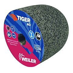 Weiler 68331 Type 18R Round Tip Grinding Plug, 3 In Dia, 24 Grit, 5/8 In To 11 Arbor, Aluminum Oxide