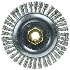 Weiler 79812 Dually® Stringer Bead Wheel, 5 In Dia X 3/16 In Face W X 5/8 In-11 Unc X 0.020 In, 12500 Rpm, 5 Ea/Bx