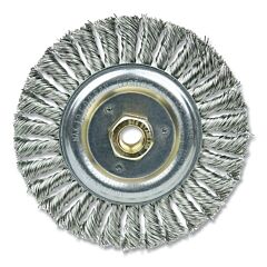 Weiler 79814 Dually® Stringer Bead Wheel, 6 In Dia X 1/2 In Face W X 5/8 In-11 Unc X 0.023 In, 12500 Rpm, 5 Ea/Bx