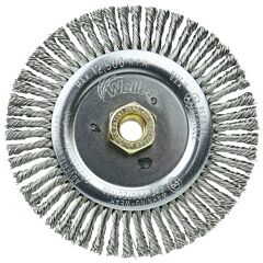 Weiler 79815 Dually® Stringer Bead Wheel, 6 In Dia X 3/16 In Face W X 5/8 In-11 Unc X 0.020 In, 12500 Rpm, 5 Ea/Bx