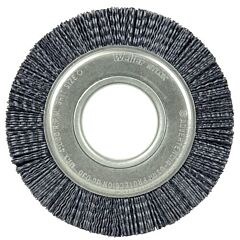 Weiler 86124 Burr-Rx™ Crimped Filament Wheel Brush, 6 In Dia, Abrasive Nylon, 4000 Rpm