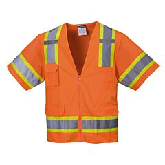 Portwest Us373 Aurora Sleeved Hi-Vis Vest, Class 3, Orange