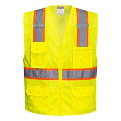Portwest Us374 Orlando Contrast Mesh Vest, Class 2, Yellow