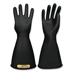 Salisbury E0014B/10 Class 00, 14" Length, Linemen'S 500V Electrical Gloves, Size 10, Black