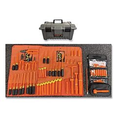 Salisbury Ev124 1000V Electrical Insulated Vehicle Tool Kit, Plastic Handle, Black/Orange