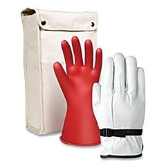 Salisbury Gk0014R/10 Class 00, 14" Length, Insulating Lineman Gloves Kit, Type Ii Salcor Rubber, Size 10, Red