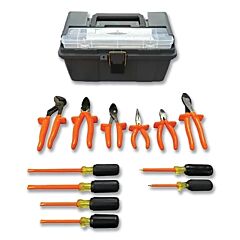 Salisbury Tk84 1000V Electrical Insulated Vehicle Tool Kit, Plastic Handle, Black/Orange