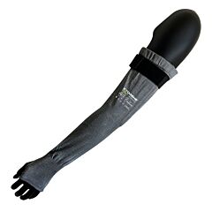 Armor Guys 00-802Tvc 21" Gray Kyorene Pro Cut Resistant Sleeve With Thumb Hole And Elastic Velcro Closure, Ansi A6
