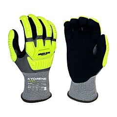 Armor Guys 00-867-S Cut Resistant Gloves, Gray Kyorene Pro Liner With Foam Nitrile Palm And Back Protection, Thumbcrotch Reinforcement, Touch Screen, Ansi A6, Size Small