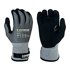 Armor Guys 00-869-L Cut Resistant Gloves, Gray Kyorene Pro Liner With Foam Nitrile Palm And Back Protection, Winter Liner, Velcro Closure, Ansi A4, Size Large