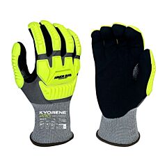 Armor Guys 00-877-L Cut Resistant Gloves, Gray Kyorene Pro Liner With Foam Nitrile Palm And Back Protection, Thumbcrotch Reinforcement, Touch Screen, Ansi A7, Size Large