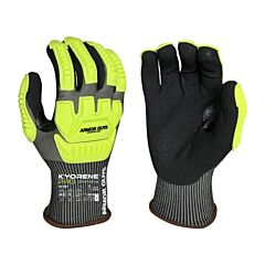 Armor Guys 00-887-Xs Cut Resistant Gloves, Gray Kyorene Pro Liner With Foam Nitrile Palm And Back Protection, Thumbcrotch Reinforcement, Touch Screen, Ansi A8, Size X-Small