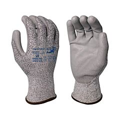 Armor Guys 02-013V-2X Cut Resistant Gloves, "Hammer Head 3" Salt & Pepper Hdpe Liner With Gray Pu Palm Coating, Ansi A3, Vend Packed, Size 2X-Large