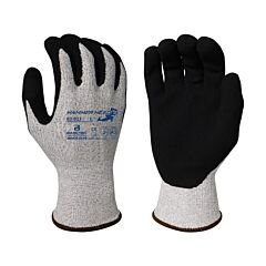 Armor Guys 02-023Ht-S Cut Resistant Gloves, "Hammer Head 3" Salt & Pepper Hdpe Liner Foam Nitrile Palm, Ansi A3, Hang Tagged, Size Small