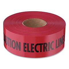 Empire Level 22-126 Shieldtec Standard Non-Detectable Safety Tape, Caution Electric Line Buried Below, 1000 Ft L, 3 In W, Red