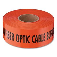 Empire Level 22-435 Shieldtec Standard Non-Detectable Safety Tape, Caution Fiber Optic Cable Buried Below, 1000 Ft L, 3 In W, Orange
