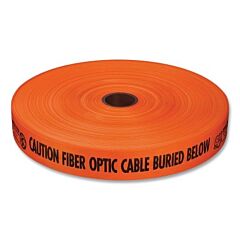 Empire Level 28-031 Duratec Premium Reinforced Non-Detectable Safety Tape, Caution Fiber Optic Cable Buried Below, Orange, 3 In W, 1000 Ft L