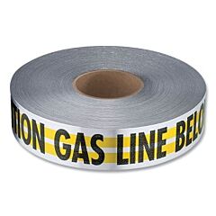 Empire Level 38-027 Thortec Premium Reinforced Detectable Tape, Caution Gas Line Below, 2 In L, 1000 Ft W, Yellow