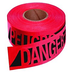 Empire 76-0604 Safety Barricade Tape, 3 In X 500 Ft, Red, Danger