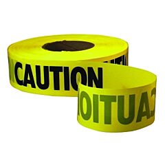 Empire 77-1001 Safety Barricade Tape, 3 In X 1,000 Ft, Caution, 3 Mil, Yellow