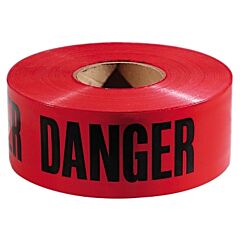 Empire 77-1004 Safety Barricade Tape, 3 In X 1,000 Ft, Danger, Red