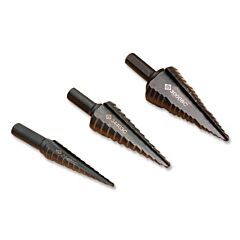 Greenlee 35884C Kwik Stepper Step Bit Kit, 1/8 In To 1-1/8 In Cutting Dia, 3 To 13 Steps, Case