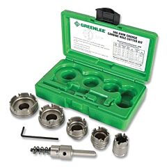 Greenlee 660 Kwik Change Hole Cutter Kit, Carbide-Tipped, 7/8 In To 2 In Cut Dia