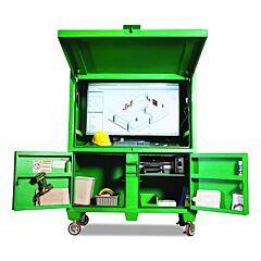 Greenlee 7060-Cfo Compact Field Offices With Casters, 60 In W X 30.5 In D X 78 In H, 3 Doors, Green