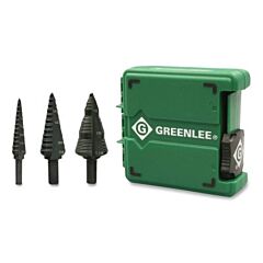 Greenlee Gsbset3 Step Drill Bit Set, 3 Pc