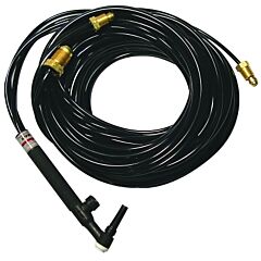 Weldcraft Wp-20V-25 Wp-20V Water Cooled Tig Torch Kit, Angled Head, 3/4 In Handle, 25 Ft Cable