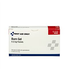 First Aid Only 13-010 Burn Gel Packets, 6/Box
