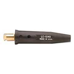 Lenco 5070 Whip Cable Connector, Oval-Point Screw Connection, Male, 1/0 Cable Cap, Black