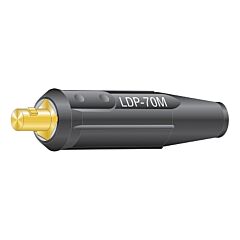 Lenco 5313 International Dinse Type Machine Plug, Single Oval-Point Screw Connection, 1/0 To 2/0 Cable Cap, Black
