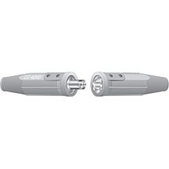Lenco 5443 Cable Connector, Single Oval Thru Point Screw Connection, Male, 1/0 Thru 2/0 Capacity, Black