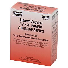 First Aid Only 1-350 3/4" X 3" Heavy Woven Fabric Bandages, 50/Box