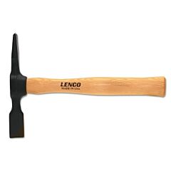 Lenco 9090 Hickory Wood Handle Chipping Hammer, Lwhg, 11.5 In, 19 Oz Head, Chisel And Cross Chisel