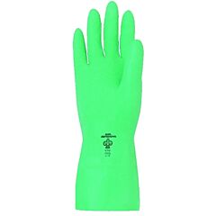 Mapa Professional 483420Zqk Stansolv® Af-18 Gloves, Flat Cuff, Flocked Lined, Size 10, Green