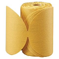 Carborundum 5539510554 Gold Aluminum Oxide Dri-Lube Paper Discs, Seeded Gel, 5 In Dia., P100 Grit
